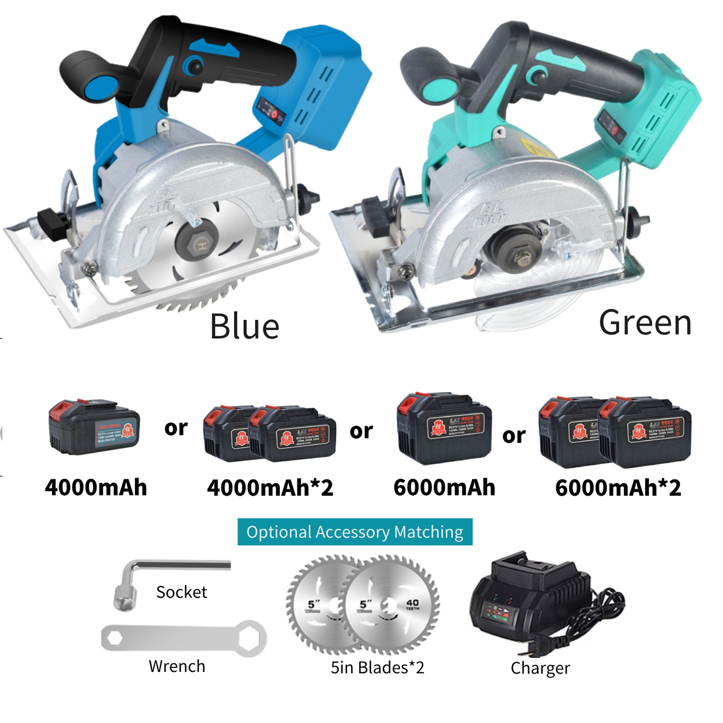 Portable Cordless Brushless Circular Saw