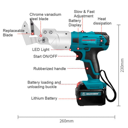 Cordless Brushless Power Metal Shear Rechargeable-90Nm