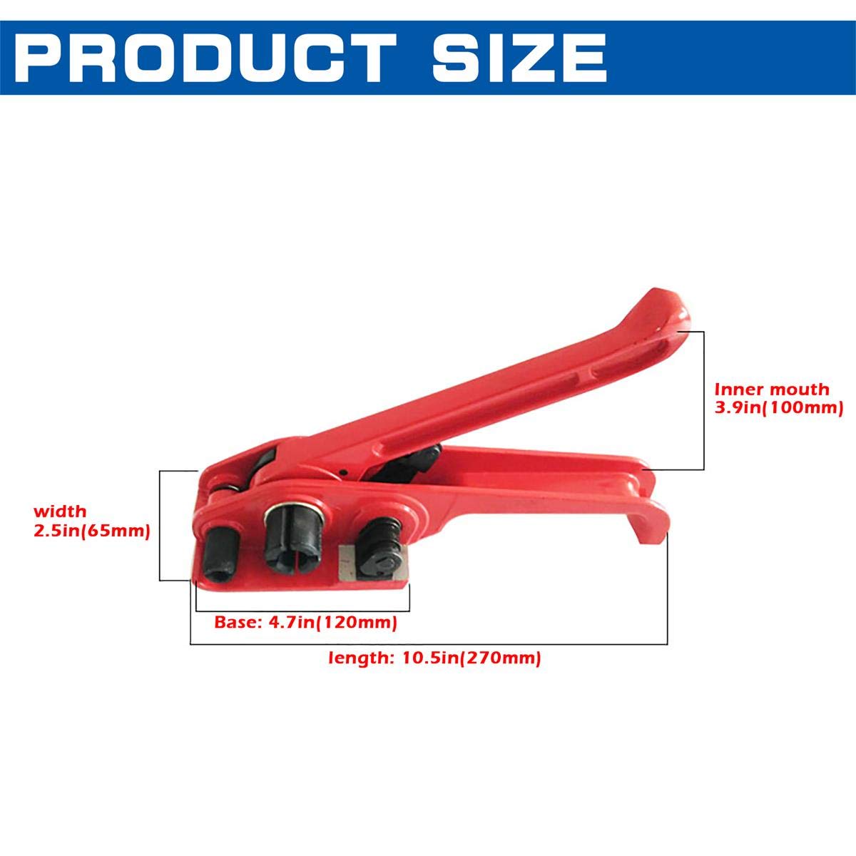 Poly Strapping Tensioner Cutter Tools for 1/2"-3/4" Width Polyester Strap