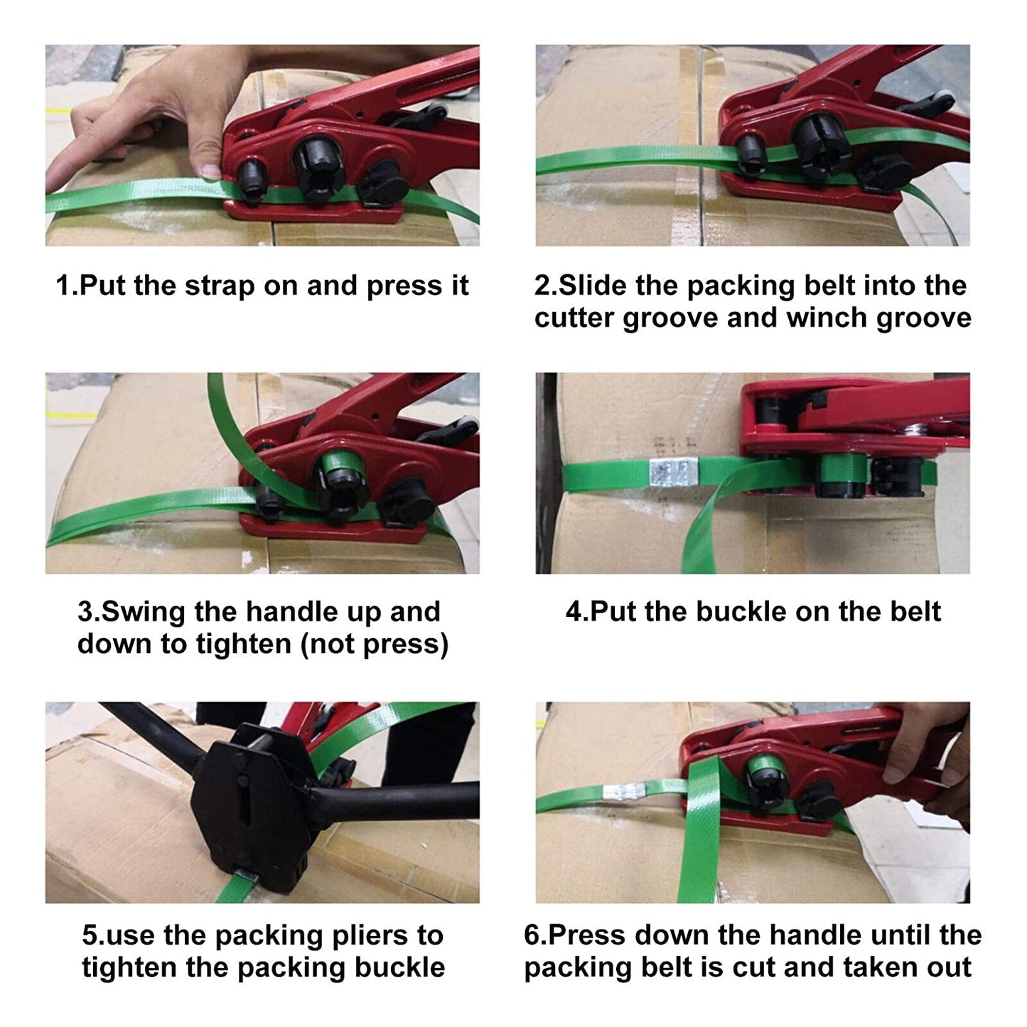 Poly Strapping Tensioner Cutter Tools for 1/2"-3/4" Width Polyester Strap